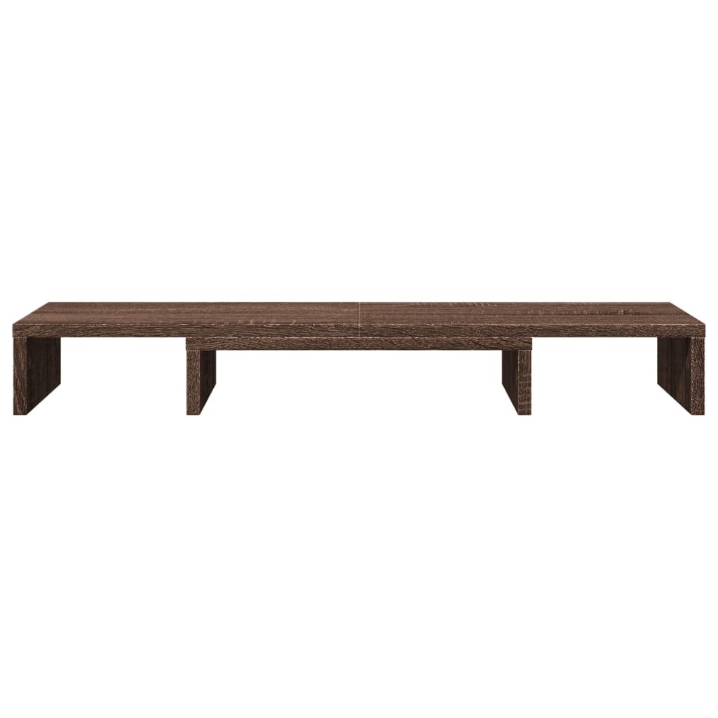 vidaXL Monitorstandaard verstelbaar 80x24x10,5 cm hout bruin eiken