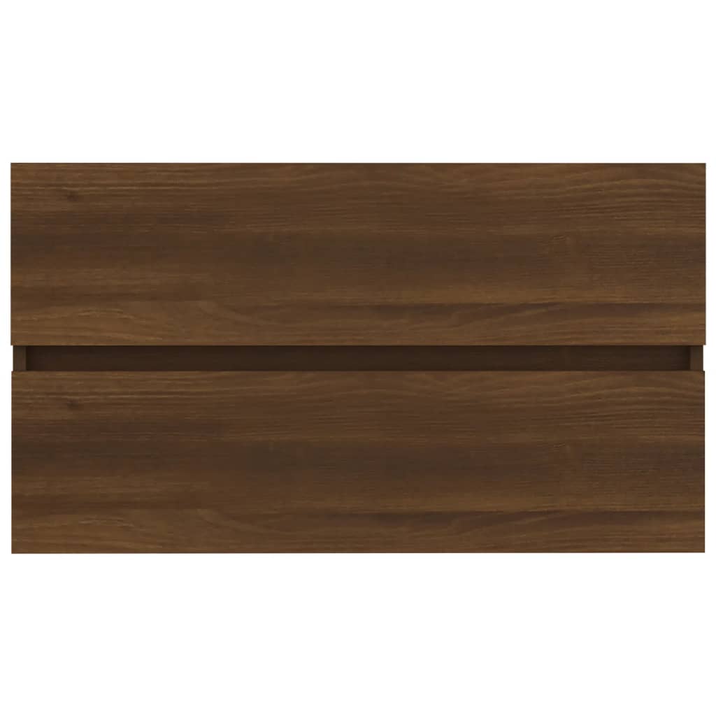 vidaXL Wastafelkast 80x38,5x45 cm bewerkt hout bruineikenkleurig