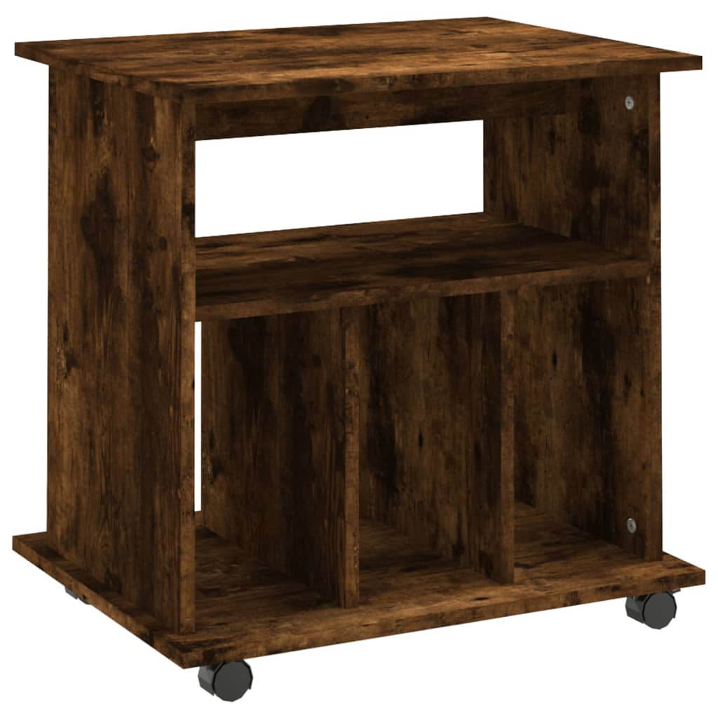 Rolkast 60x53x72 cm bewerkt hout grijs sonoma eiken