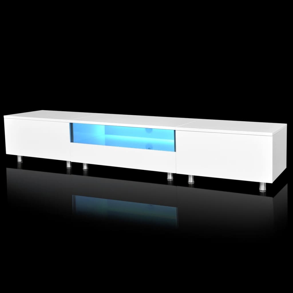 LED hoogglans TV meubel 200 cm (wit)