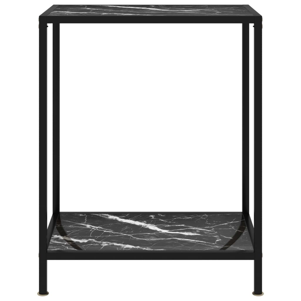 vidaXL Wandtafel 60x35x75 cm gehard glas zwart