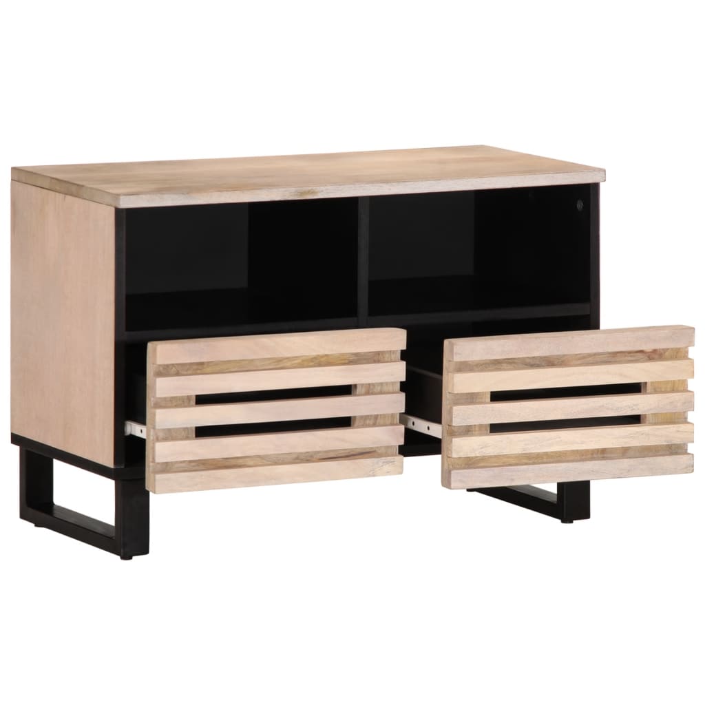 vidaXL Tv-meubel 70x34x46 cm massief mangohout wit