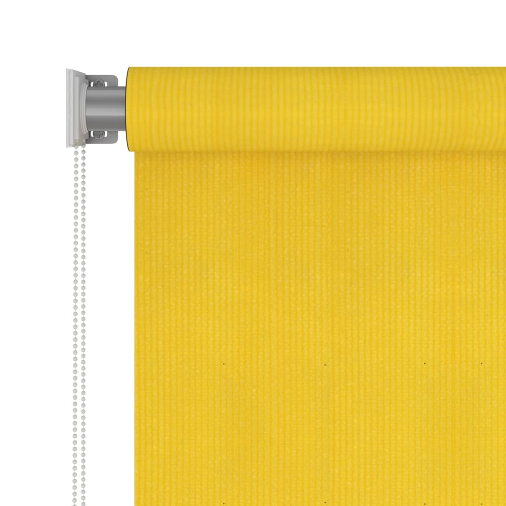 vidaXL Rolgordijn voor buiten 100x140 cm HDPE geel