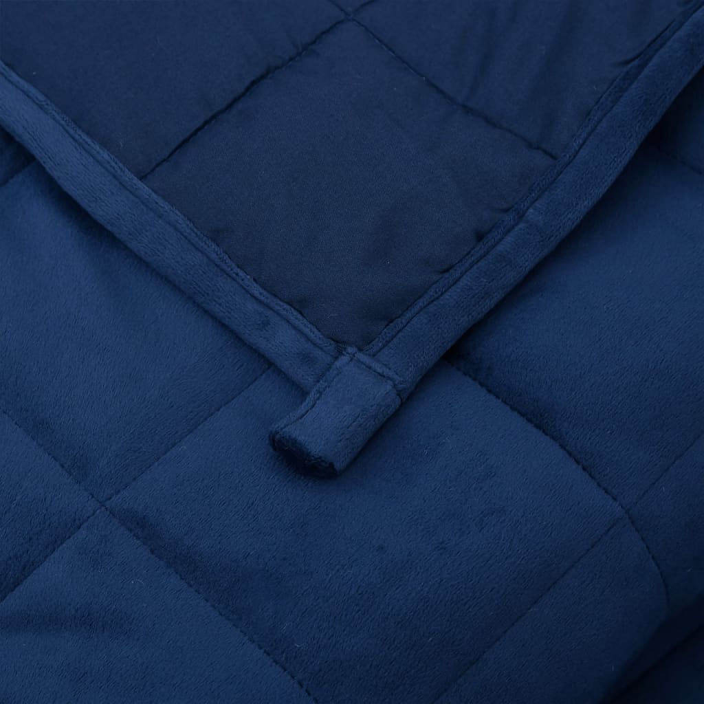 vidaXL Verzwaringsdeken 150x200 cm 11 kg stof blauw