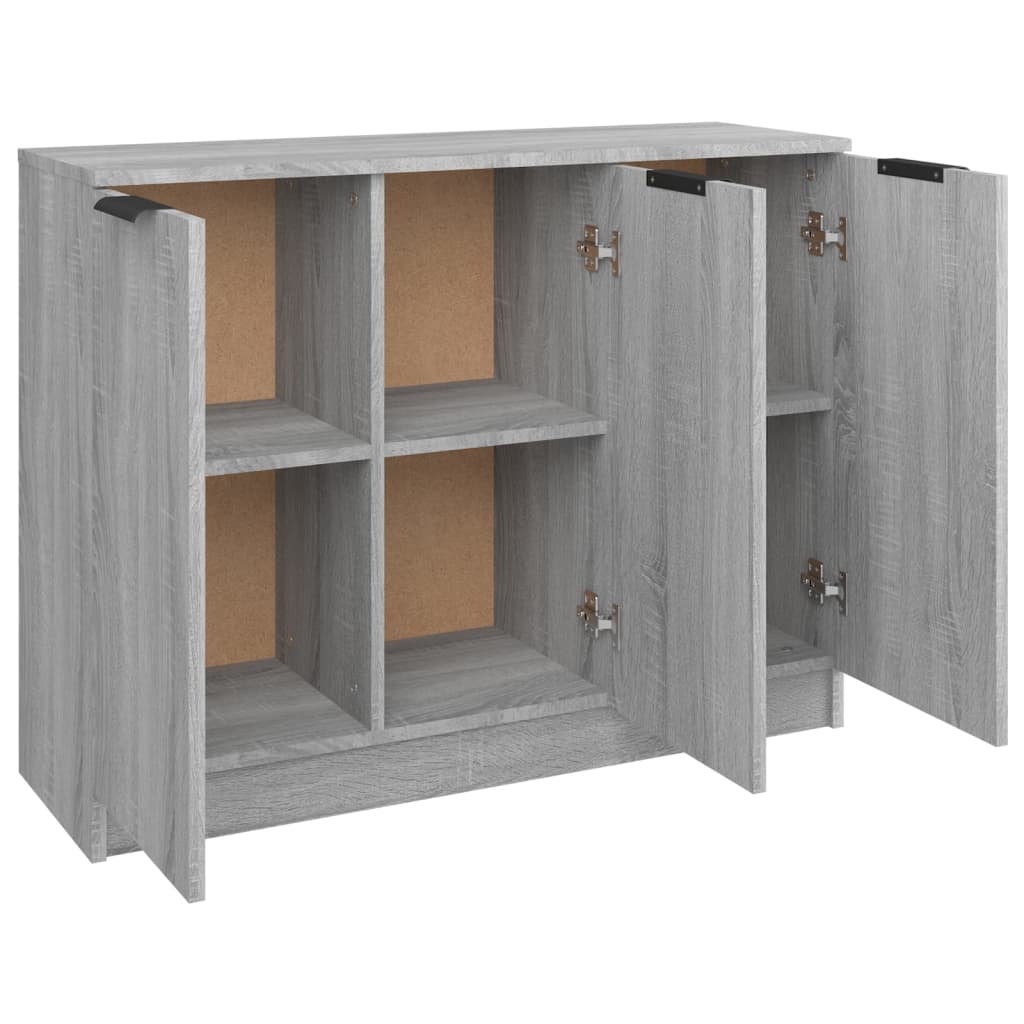 vidaXL Dressoir 90,5x30x70 cm bewerkt hout grijs sonoma eikenkleurig