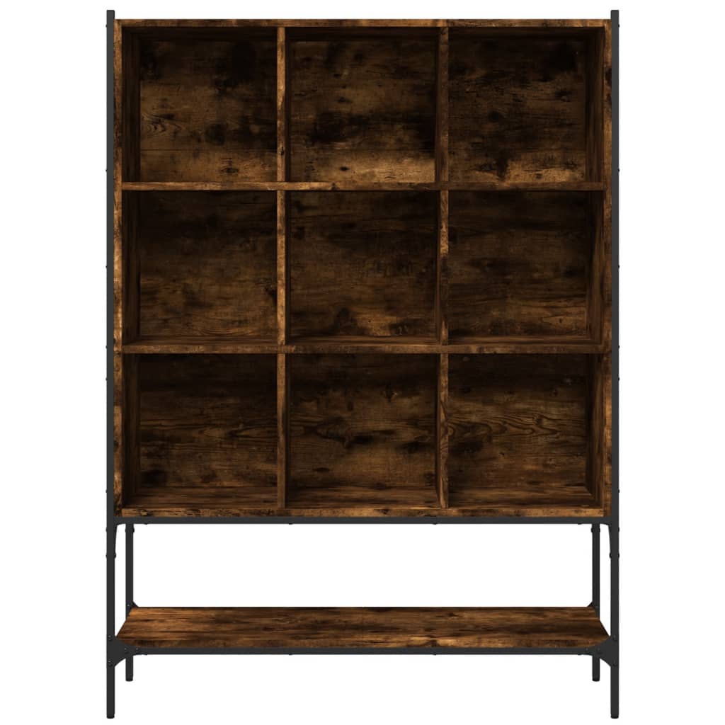 vidaXL Boekenkast 102x30x141,5 cm bewerkt hout gerookt eikenkleurig