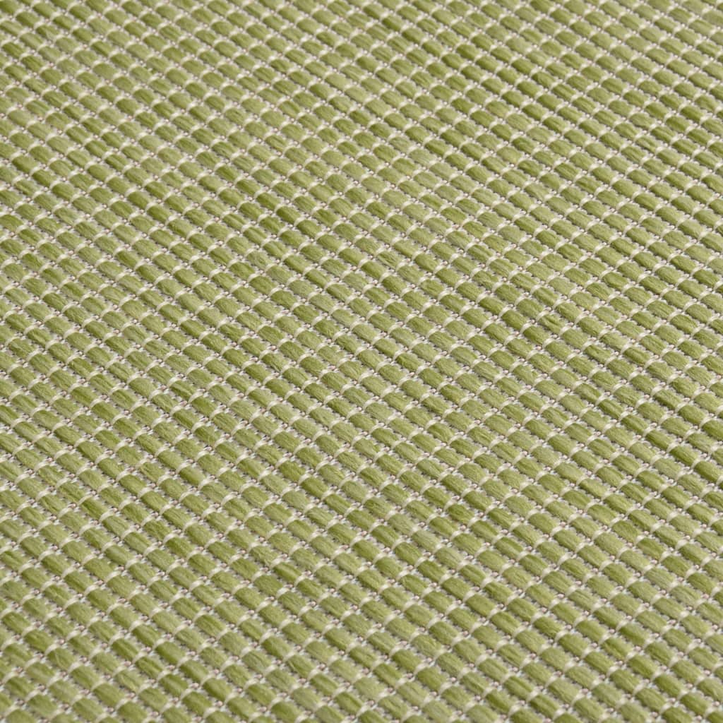 vidaXL Buitenkleed platgeweven 160x230 cm groen