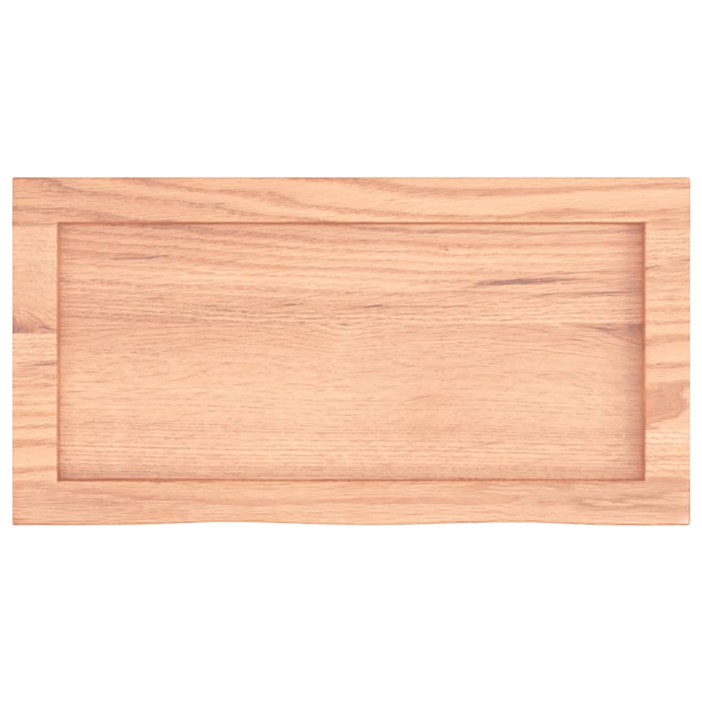 vidaXL Wastafelblad 60x30x(2-6) cm behandeld massief hout lichtbruin