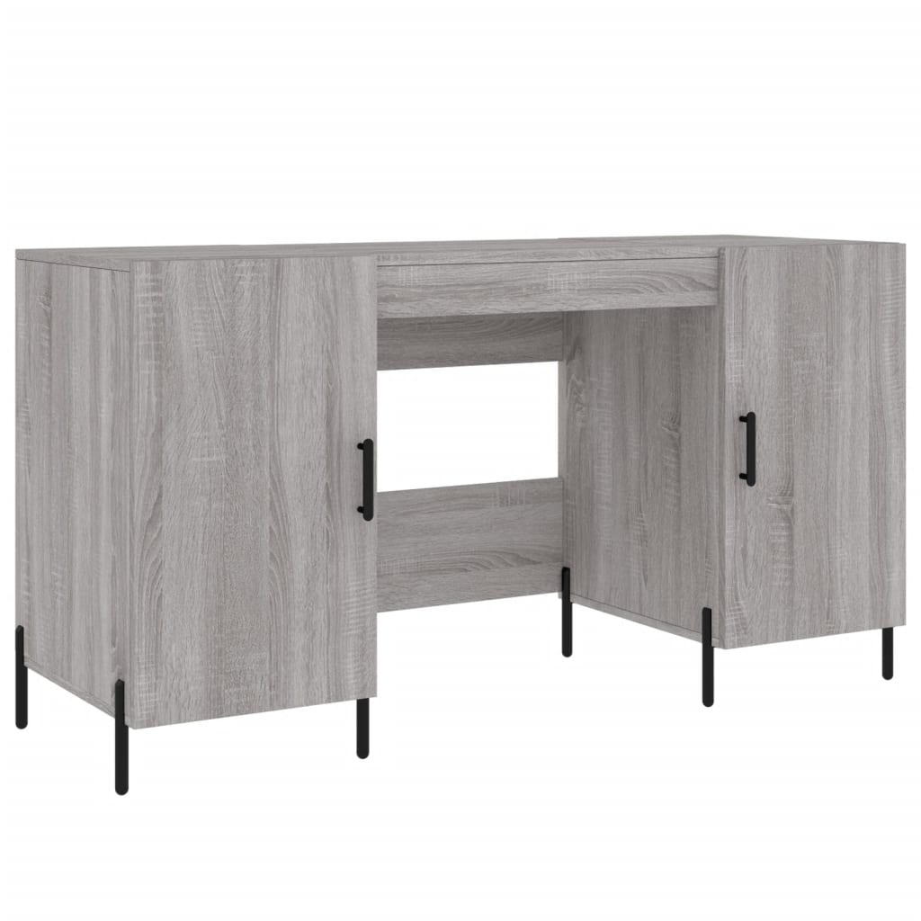 vidaXL Bureau 140x50x75 cm bewerkt hout grijs sonoma eikenkleurig