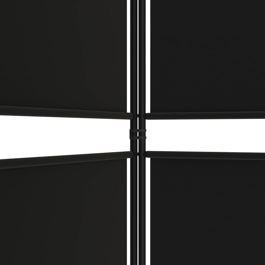 vidaXL Kamerscherm met 3 panelen 150x180 cm stof zwart