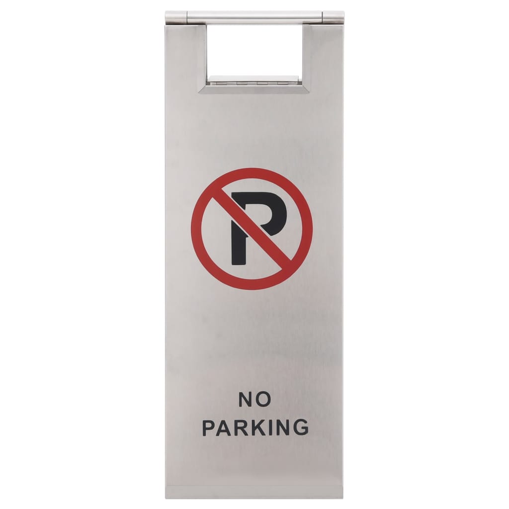 vidaXL Waarschuwingsbord niet parkeren inklapbaar roestvrij staal