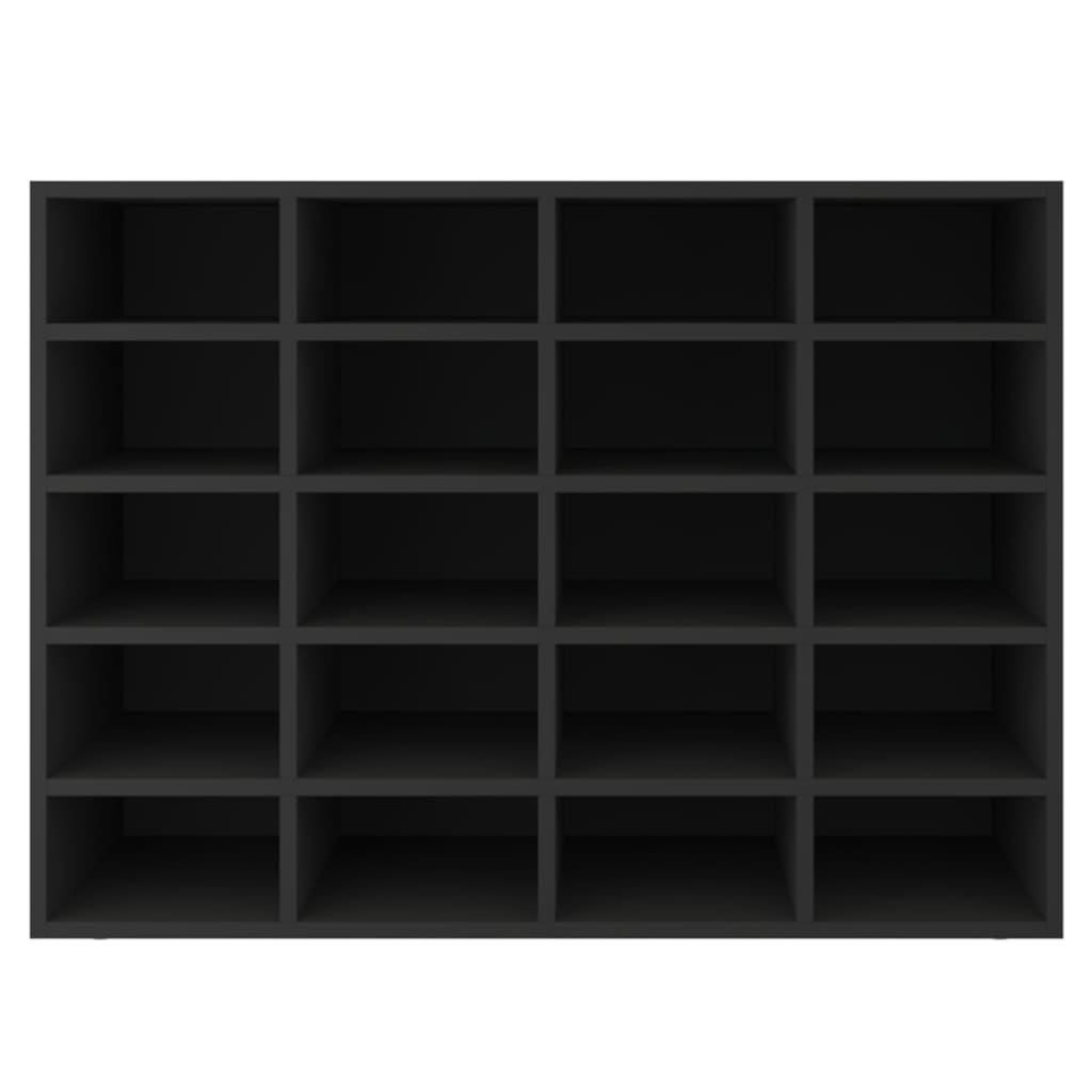 vidaXL Schoenenrek 92x30x67,5 cm bewerkt hout zwart