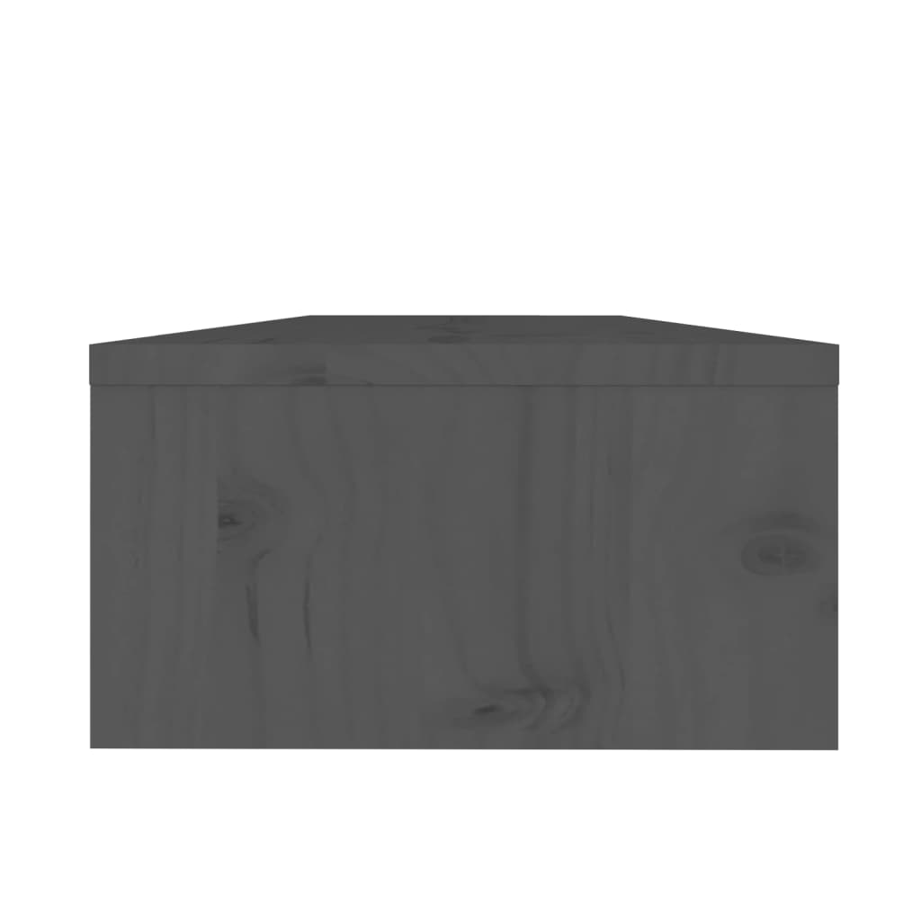 vidaXL Monitorstandaard 50x24x13 cm massief grenenhout grijs