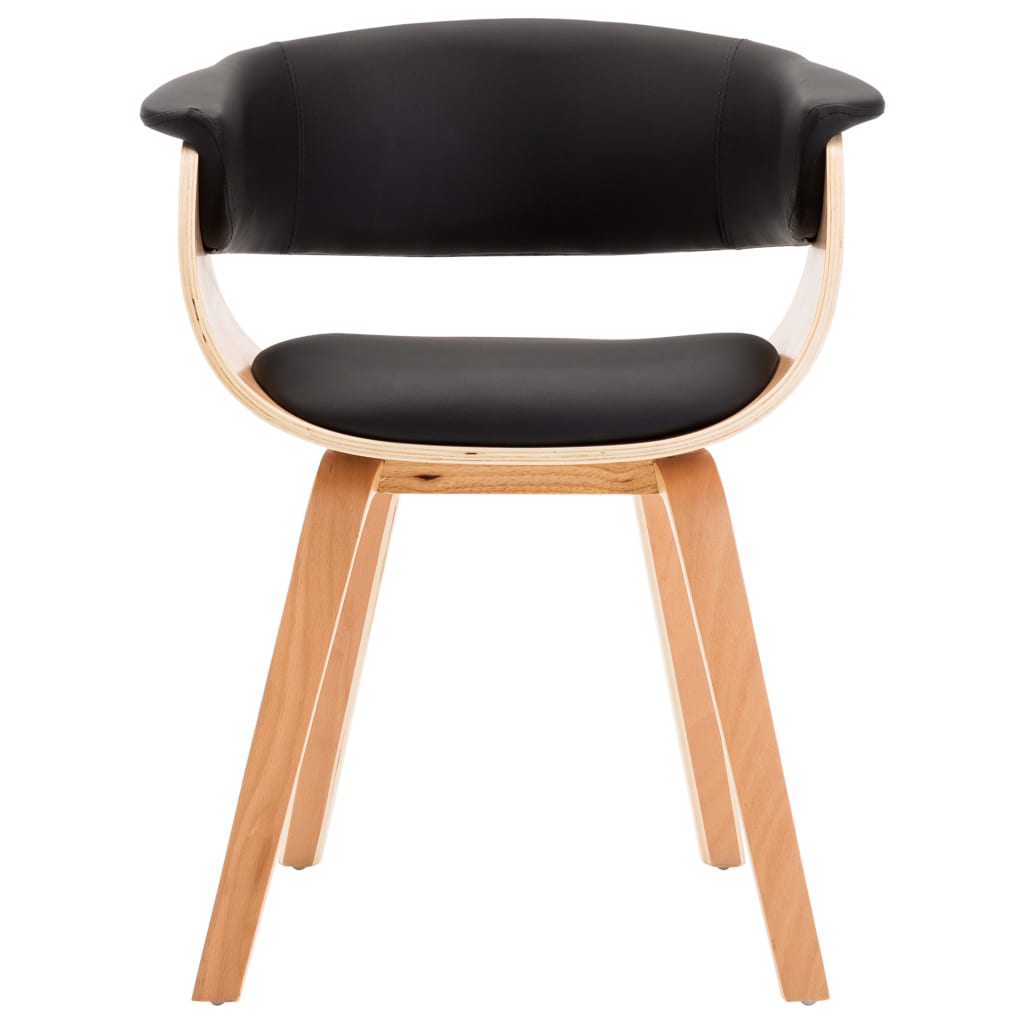 vidaXL Eetkamerstoelen 2 st gebogen hout en kunstleer