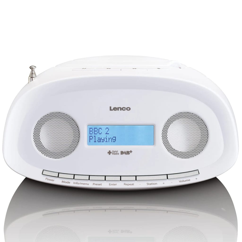 Onderscheiden sap diep Lenco Draagbare DAB+ radio met CD/MP3-speler SCD-69 wit online kopen |  vidaXL.be
