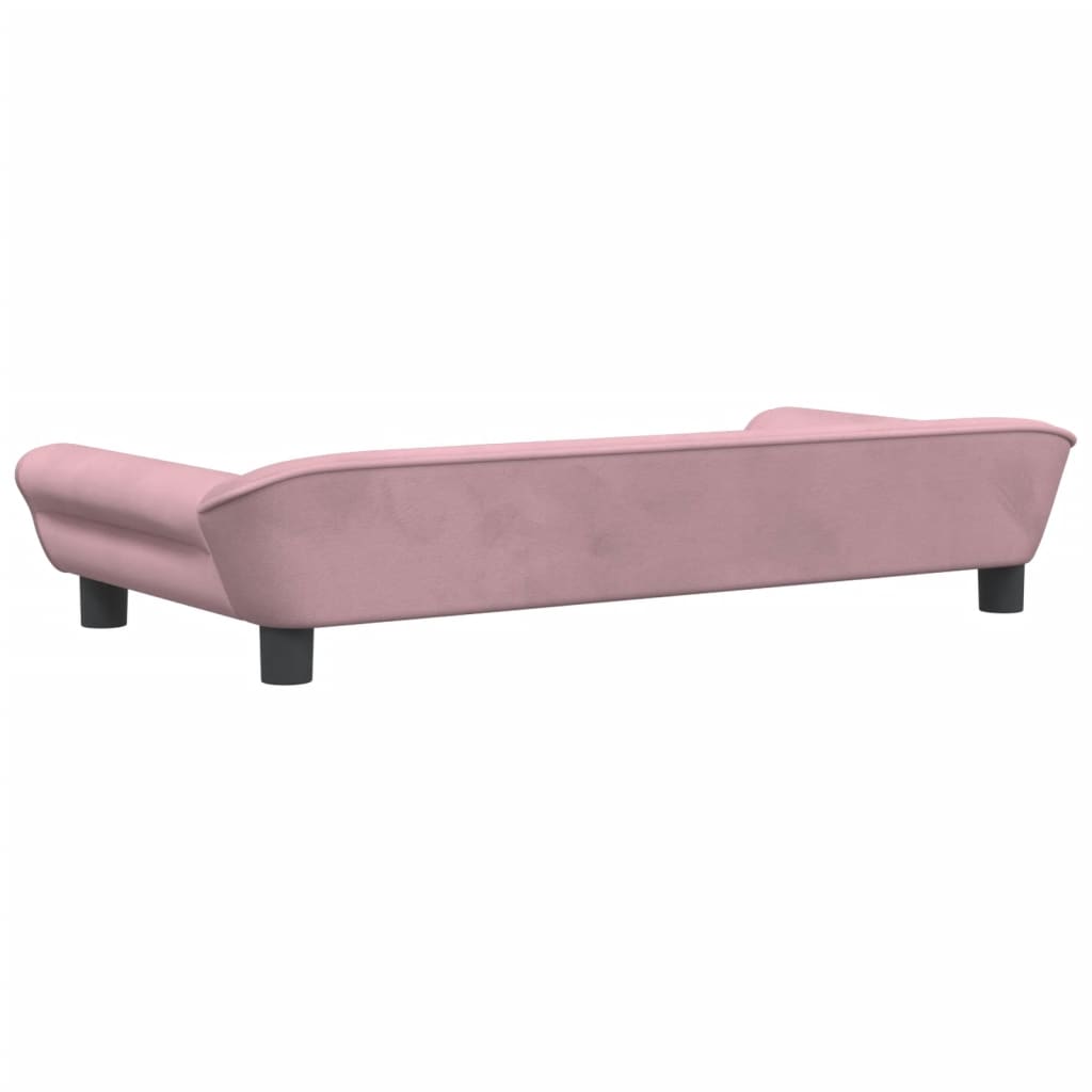 vidaXL Kinderbank 100x50x26 cm fluweel roze