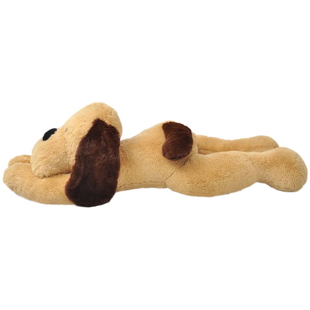 vidaXL Knuffelbeest hond 80 cm pluche bruin