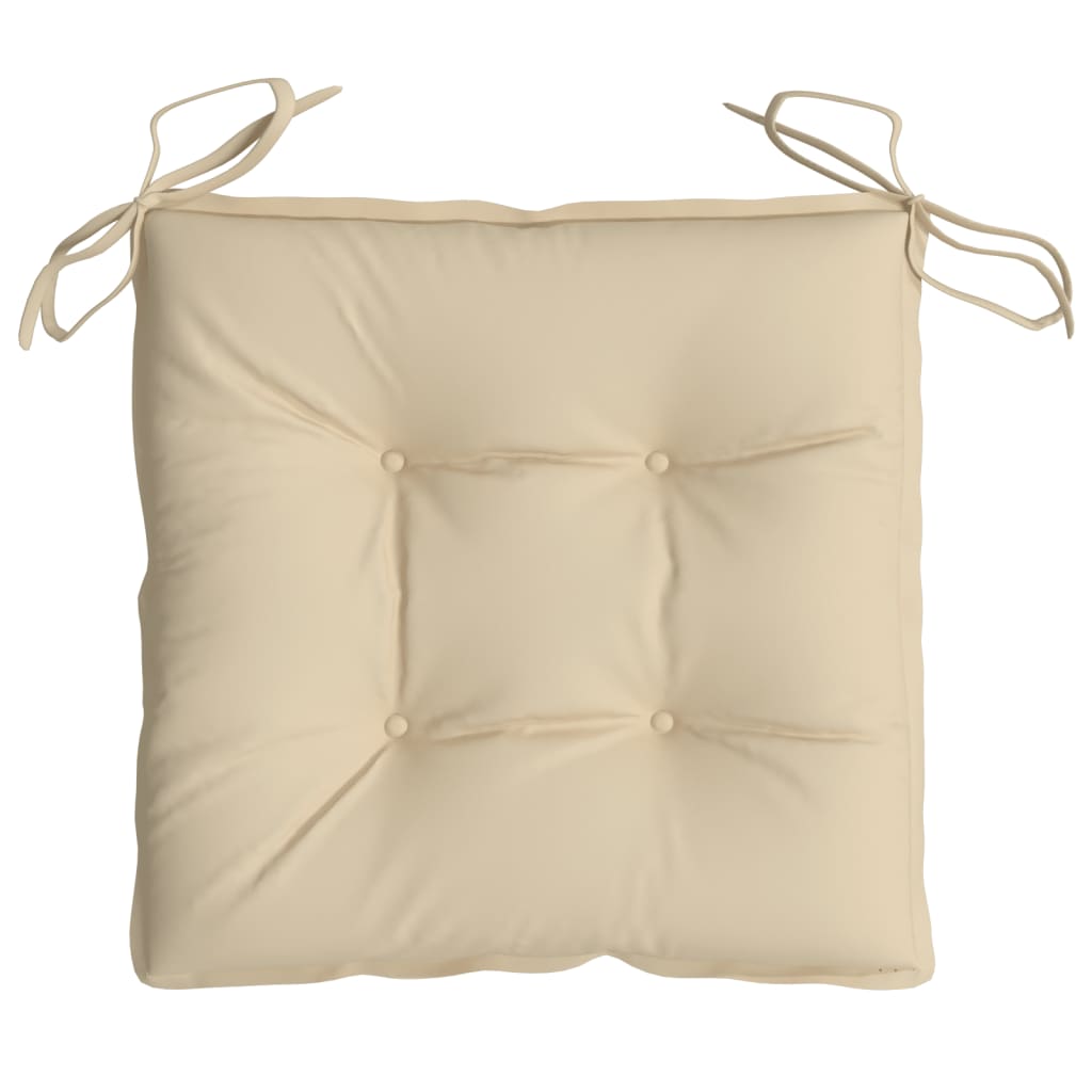 vidaXL Stoelkussens 4 st 40x40x7 cm oxford stof beige