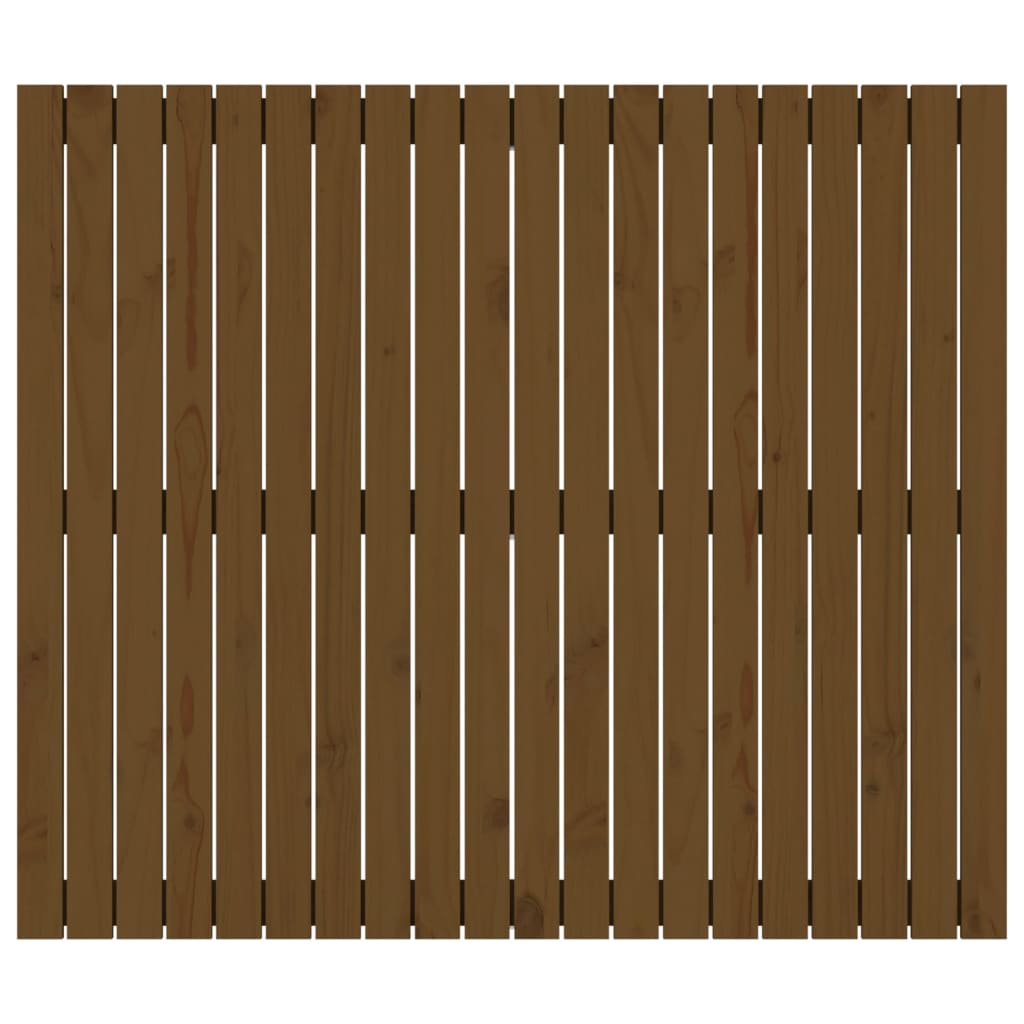 vidaXL Wandhoofdbord 127,5x3x110 cm massief grenenhout honingbruin