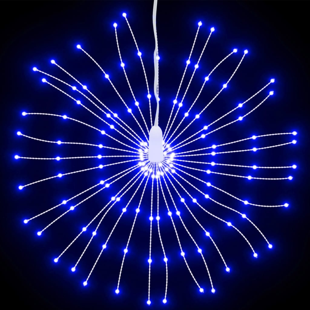 vidaXL Kerstverlichting vuurwerk 8 st 140 blauwe LED's 17 cm