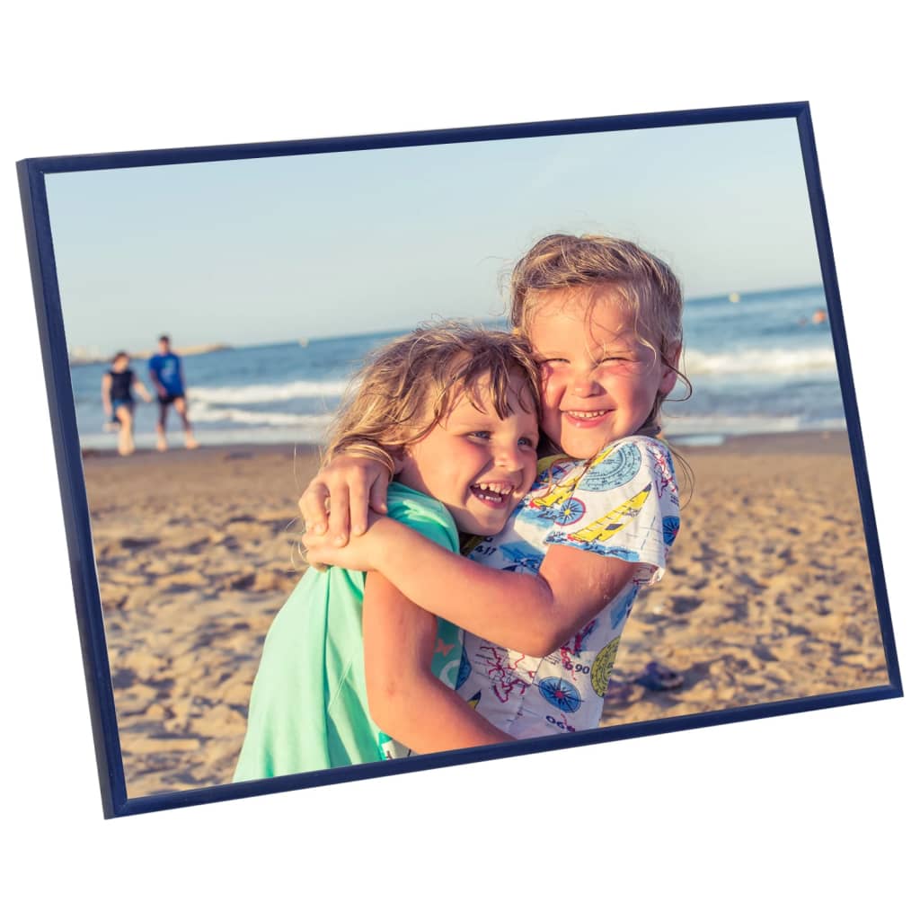 vidaXL Fotolijsten 3 st voor wand of tafel 29,7x42 cm MDF blauw
