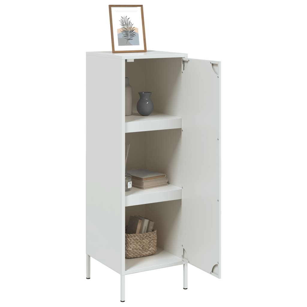 vidaXL Hoge kast 36x39x113 cm staal wit