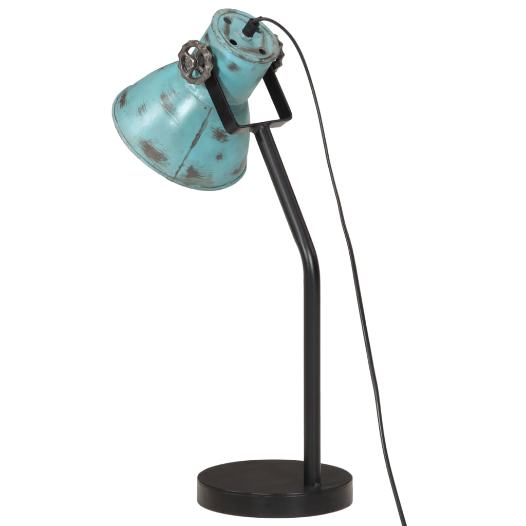 vidaXL Bureaulamp 25 W E27 17x17x60 cm verweerd blauw