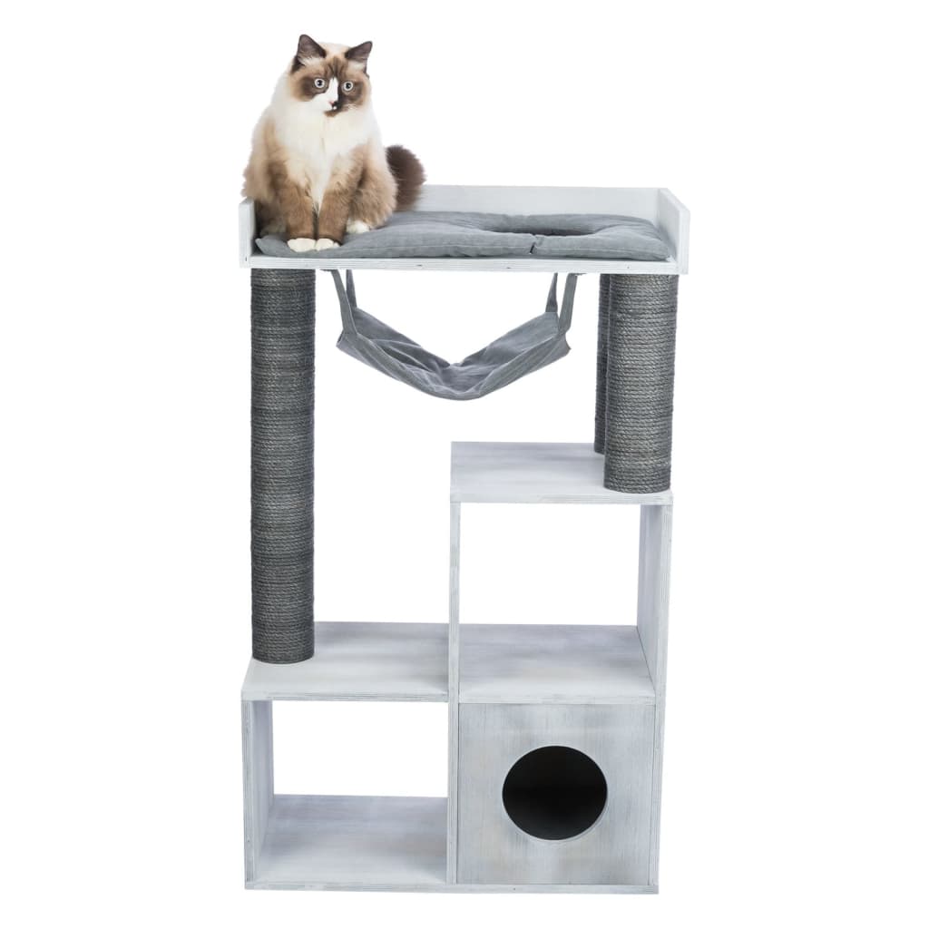 TRIXIE Kattenmeubel met een schap 72x38x110 cm grijs