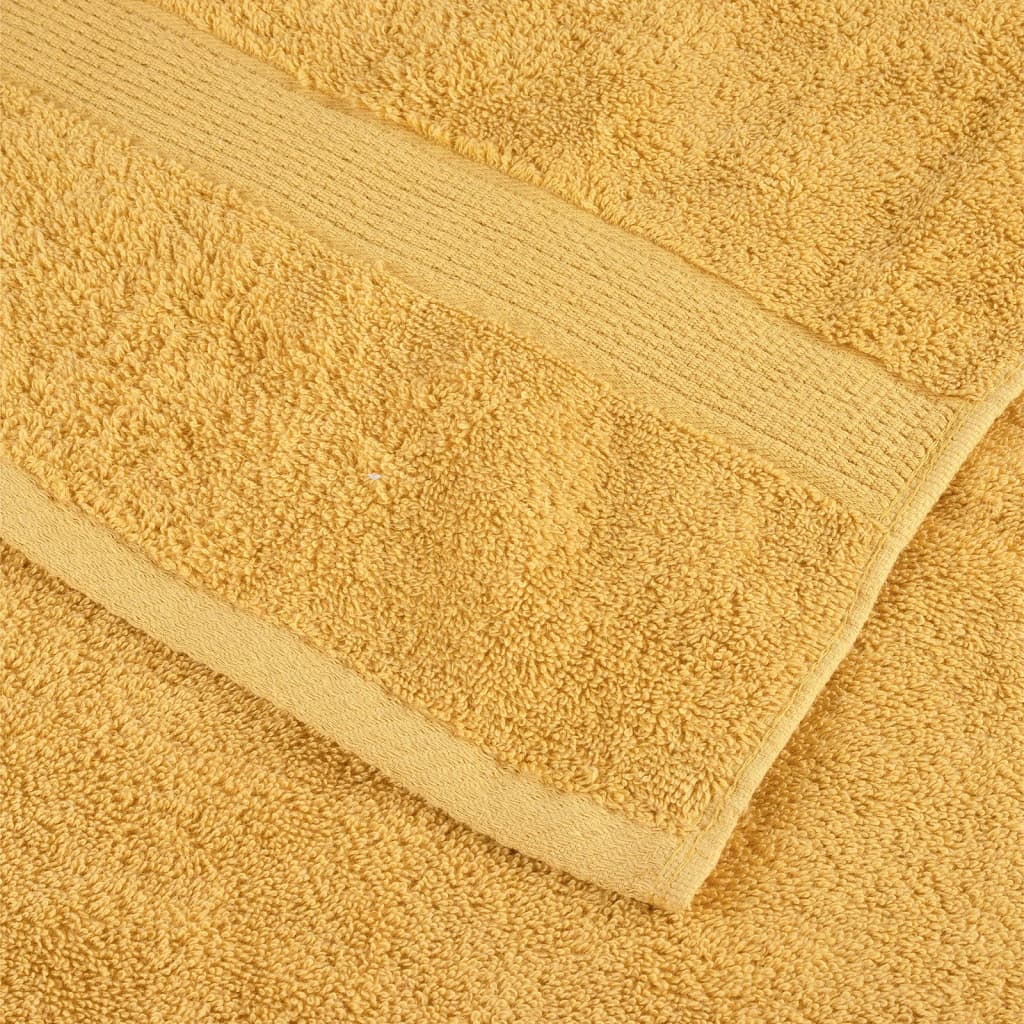 vidaXL 6-delige Handdoekenset 600 g/m² 100% katoen goudkleurig