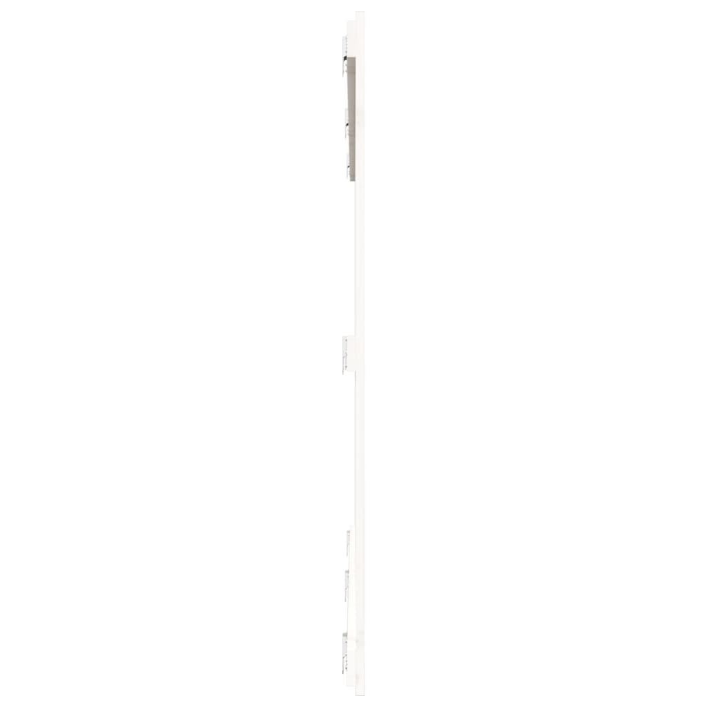 vidaXL Hoofdbord wandmontage 204x3x110 cm massief grenenhout wit