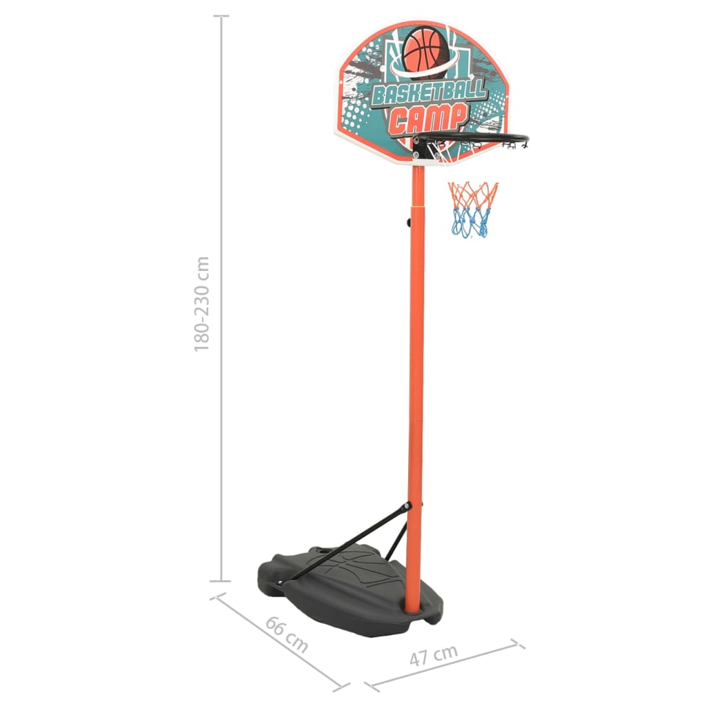 vidaXL Basketbalset draagbaar verstelbaar 180-230 cm