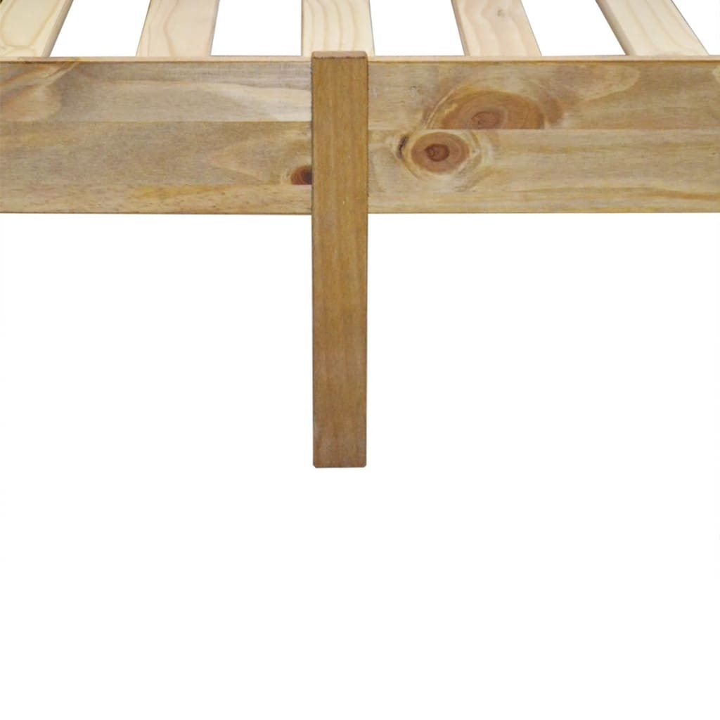 vidaXL Bed met traagschuim matras grenenhout Corona-stijl 160x200 cm