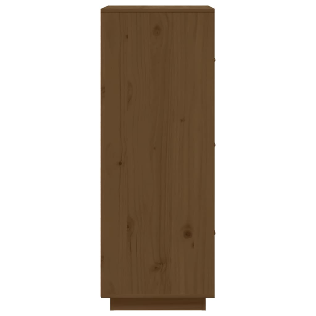 vidaXL Hoge kast 34x40x108,5 cm massief grenenhout honingbruin