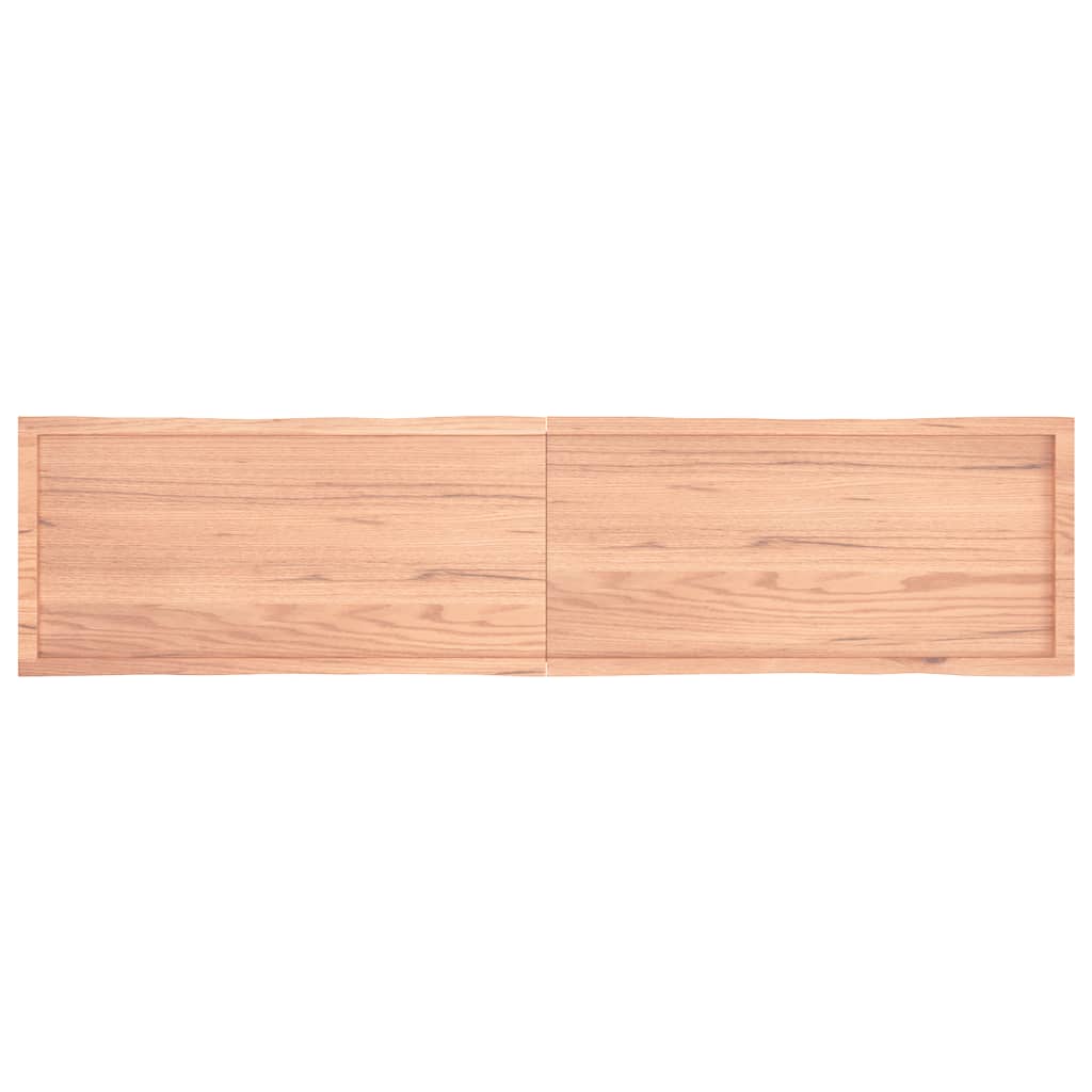 vidaXL Tafelblad natuurlijke rand 220x50x(2-6)cm eikenhout lichtbruin