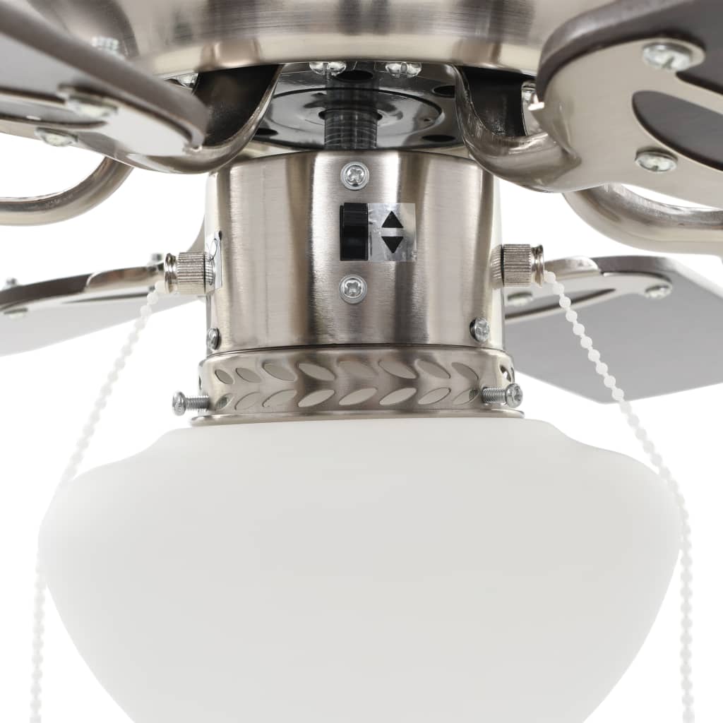 vidaXL Plafondventilator met lamp 82 cm donkerbruin