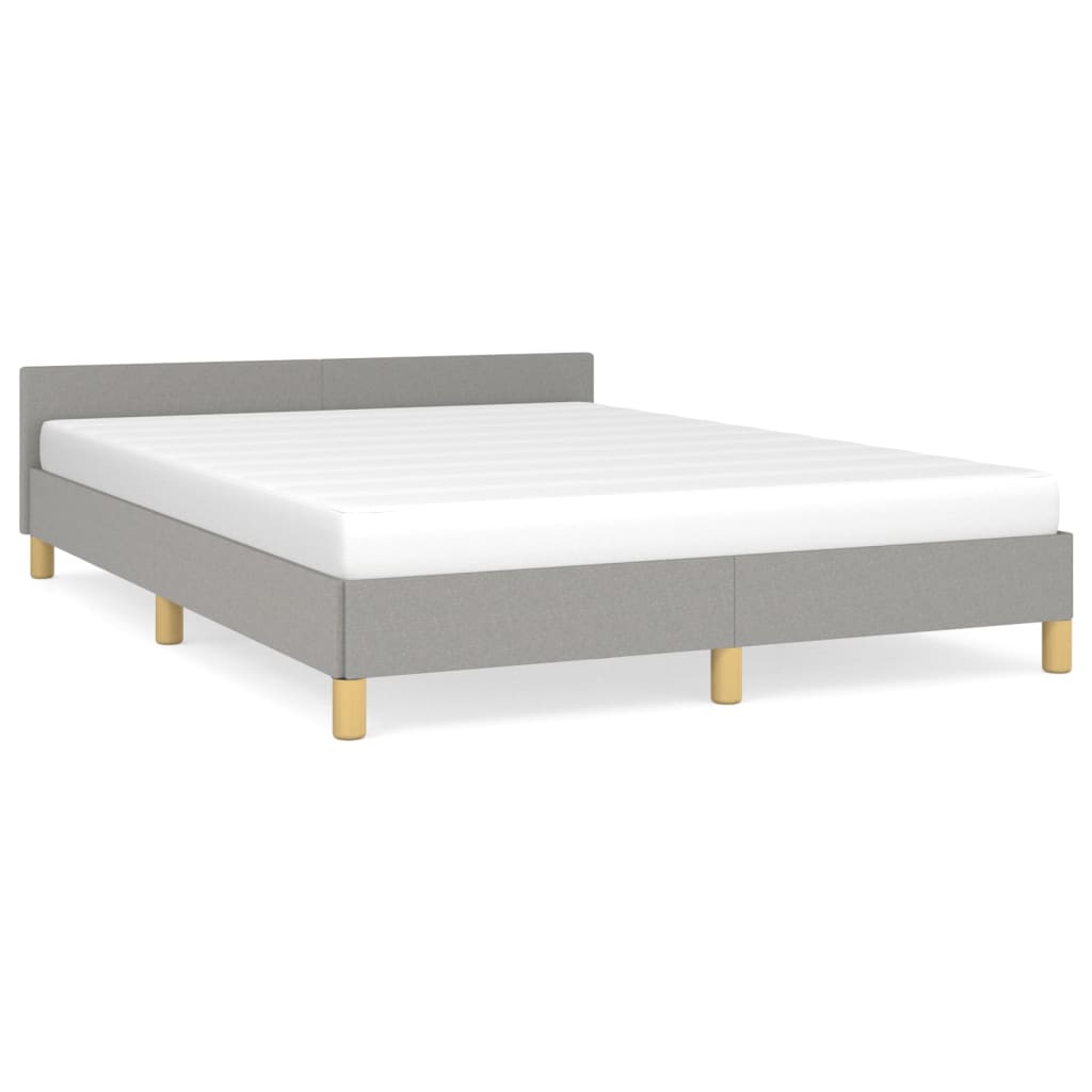 vidaXL Bedframe zonder matras stof lichtgrijs 140x190 cm