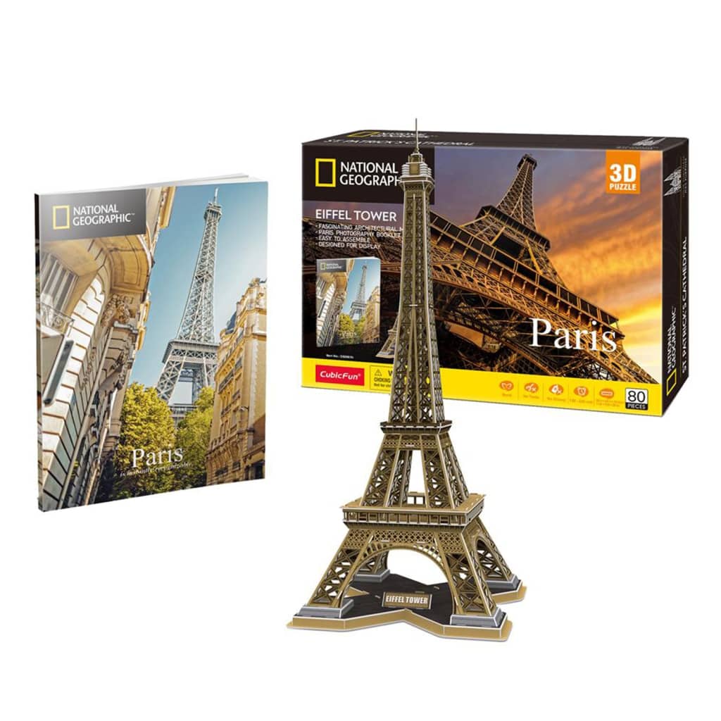 Cubic Fun 3D-puzzel Eiffel Tower 80 stukjes