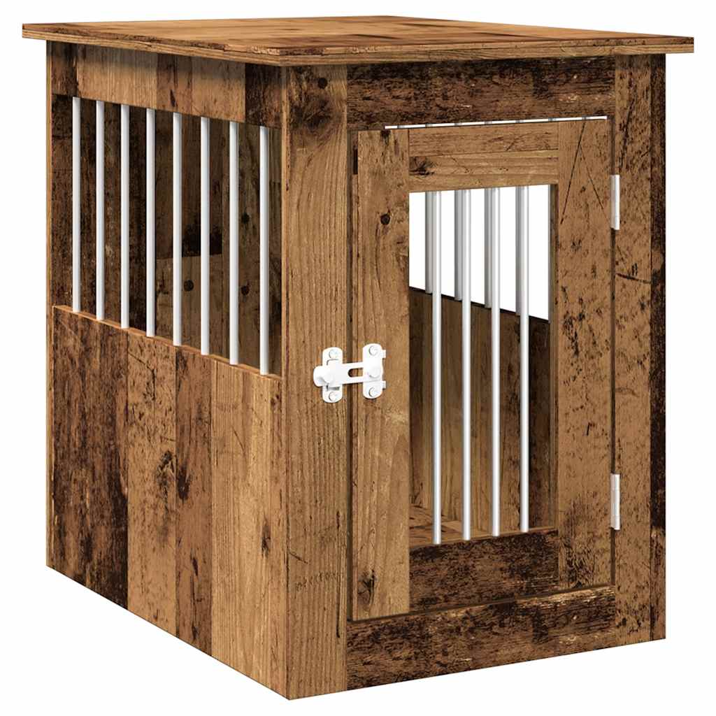 vidaXL Hondenbench 45x62x59 cm bewerkt hout betongrijs
