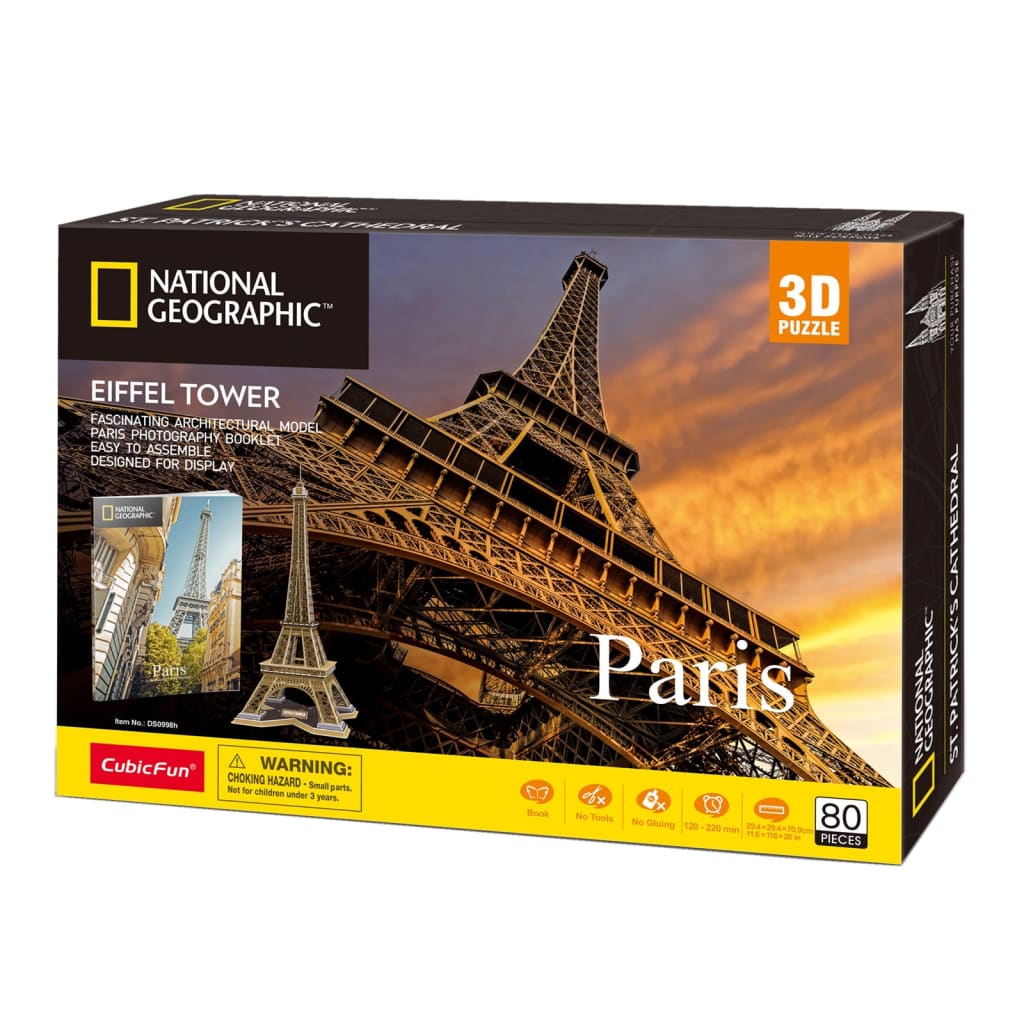 Cubic Fun 3D-puzzel Eiffel Tower 80 stukjes