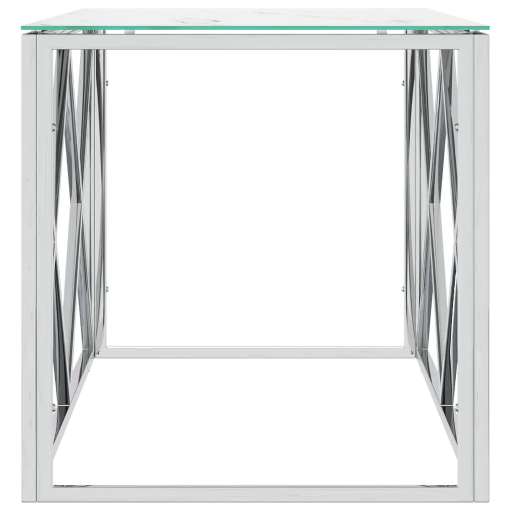 vidaXL Salontafel 110x45x45 cm roestvrij staal en glas