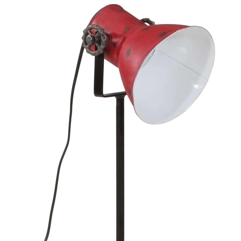 vidaXL Vloerlamp 25 W E27 35x35x65/95 cm verweerd rood