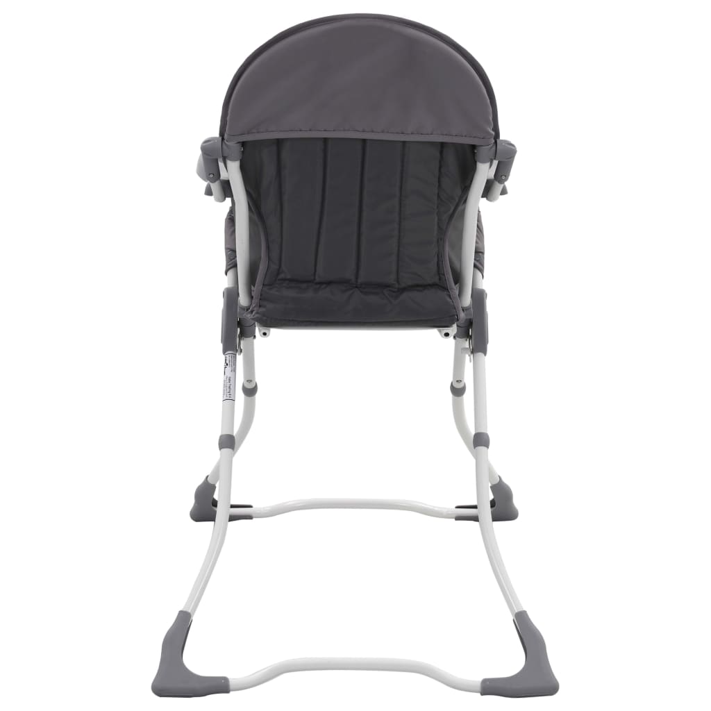 vidaXL Kinderstoel hoog grijs en wit