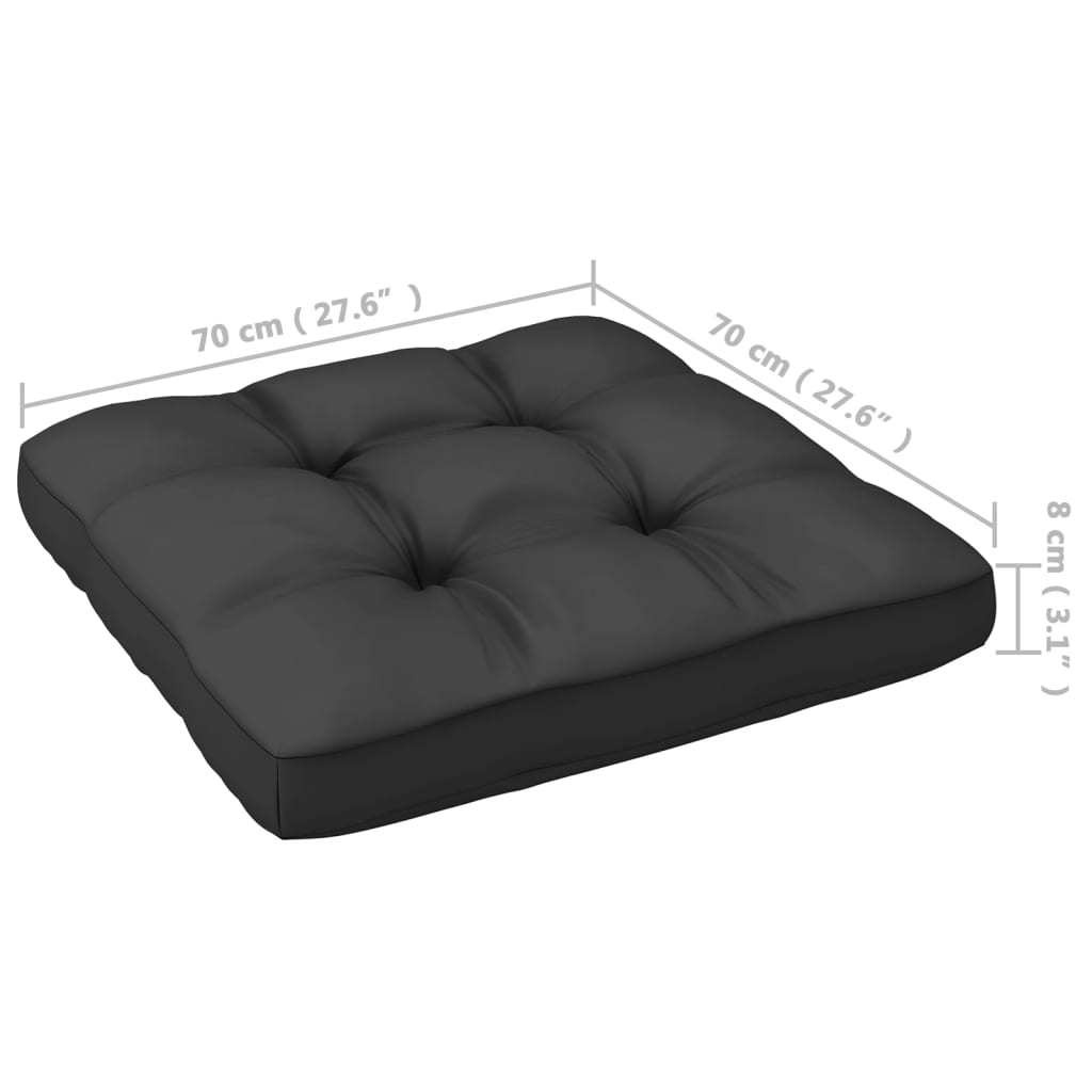 vidaXL 13-delige Loungeset met kussens massief grenenhout grijs
