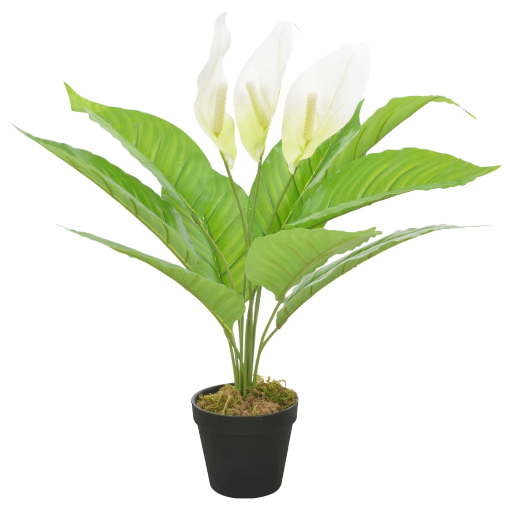 vidaXL Kunstplant met pot Anthurium 55 cm wit