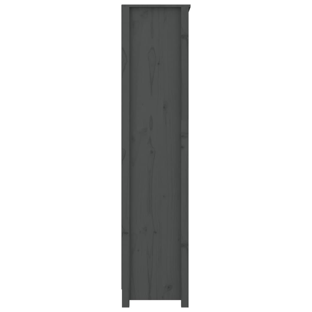 vidaXL Boekenkast 80x35x154 cm massief grenenhout grijs