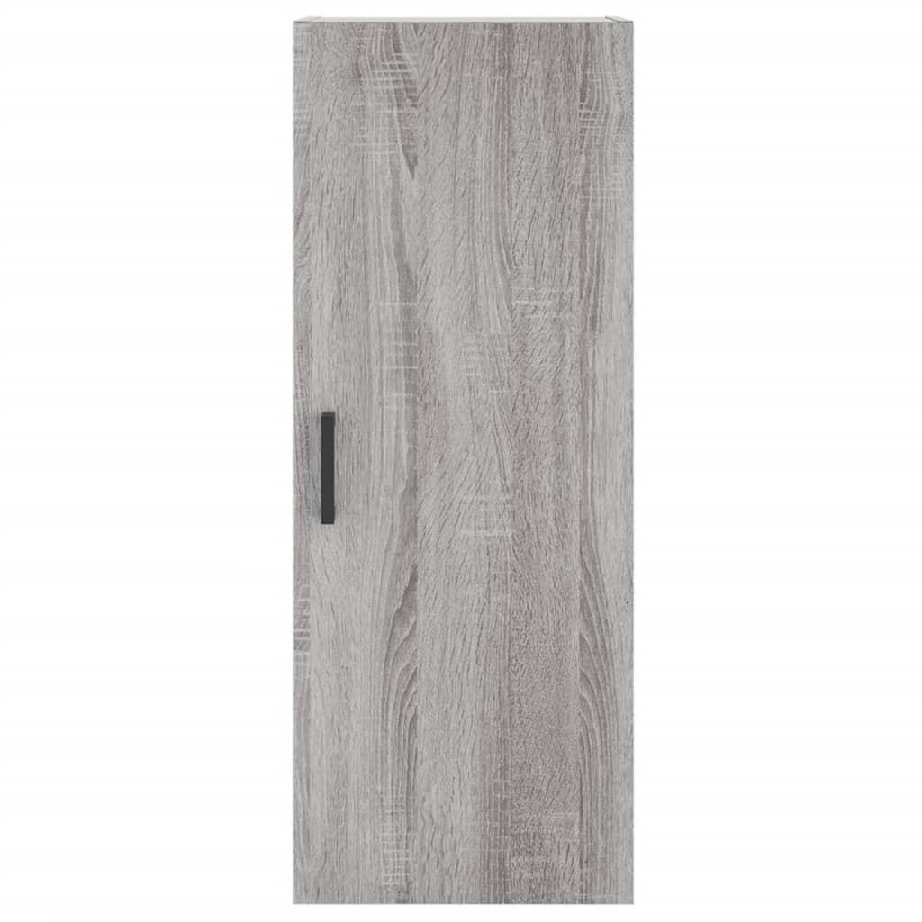 vidaXL Hoge kast 34,5x34x180 cm bewerkt hout grijs sonoma eikenkleurig