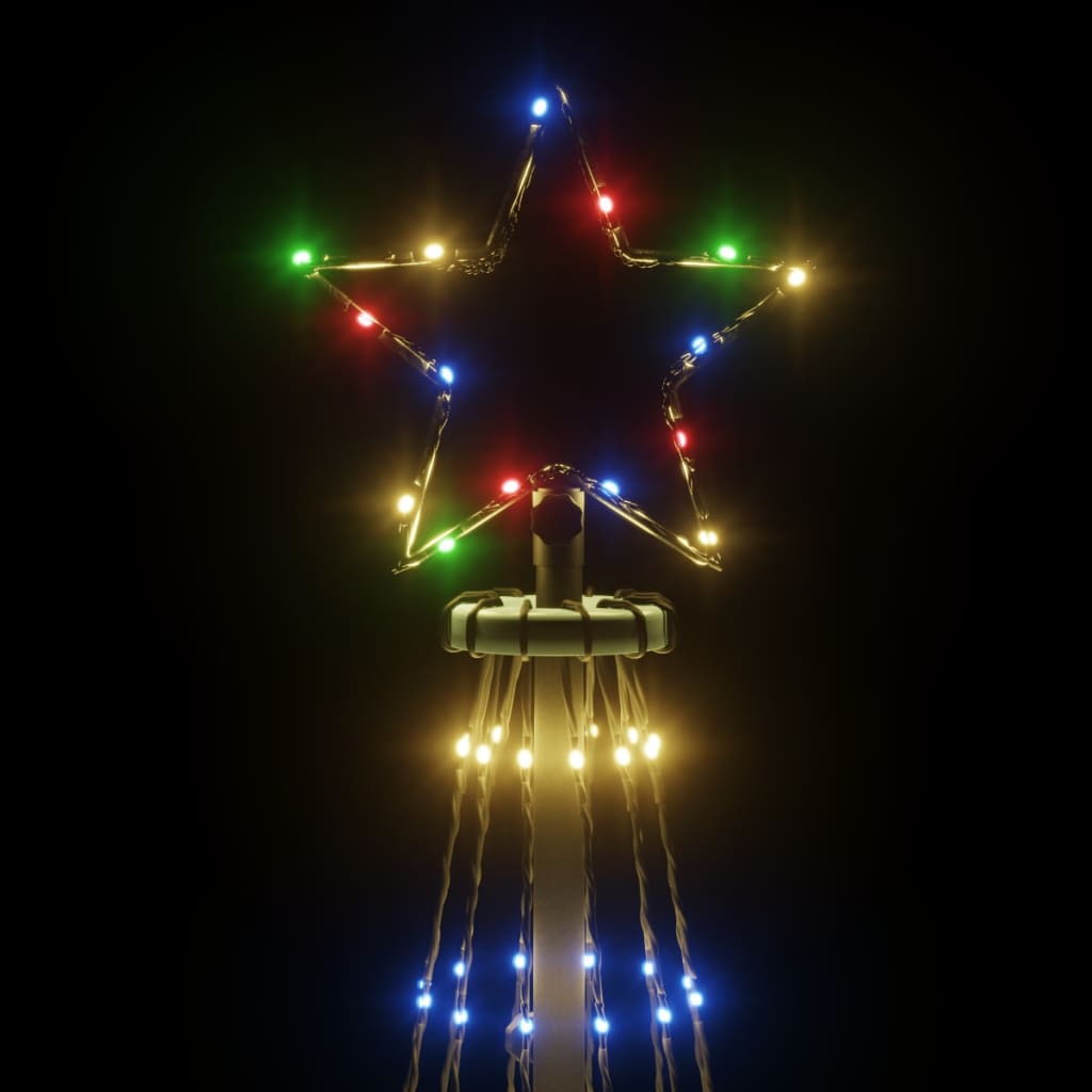 vidaXL Kerstboom met grondpin 108 LED's meerkleurig 180 cm