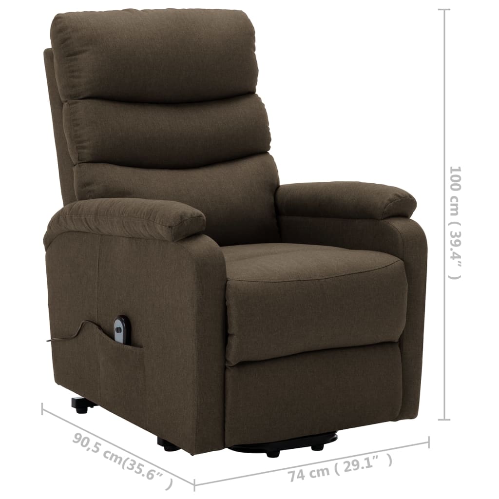 vidaXL Sta-op-stoel stof bruin