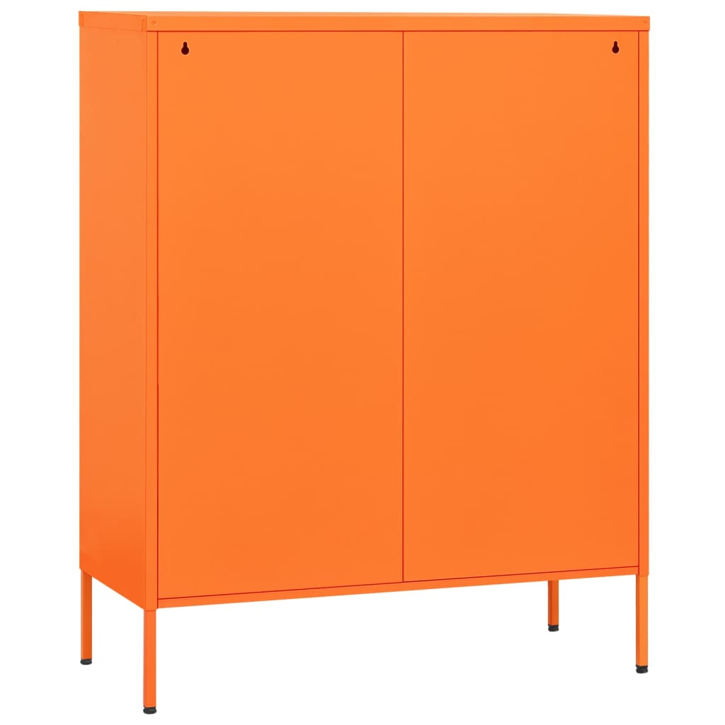 vidaXL Ladekast 80x35x101,5 cm staal oranje