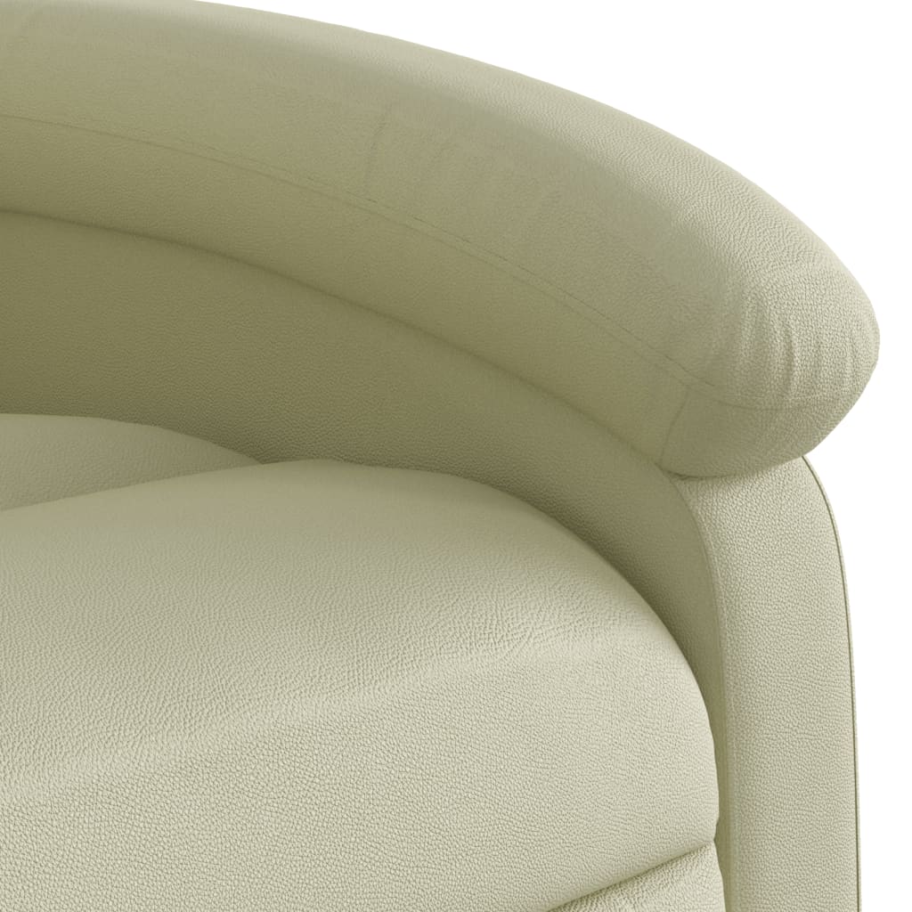 vidaXL Sta-op-stoel verstelbaar echt eer crèmekleurig